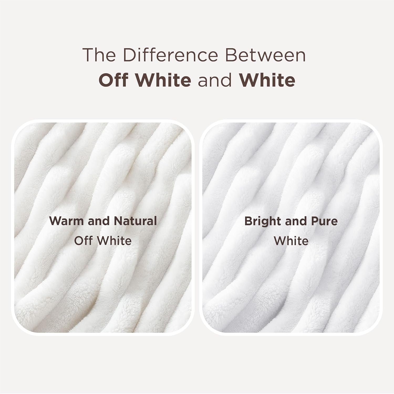 Bedsure GentleSoft Blankets Queen Size for Bed - Cozy Soft Sofa Couch Cover Blankets for Women, Cute Large Bedding Fleece Throws for Girls, Off White, 90x90 Inches