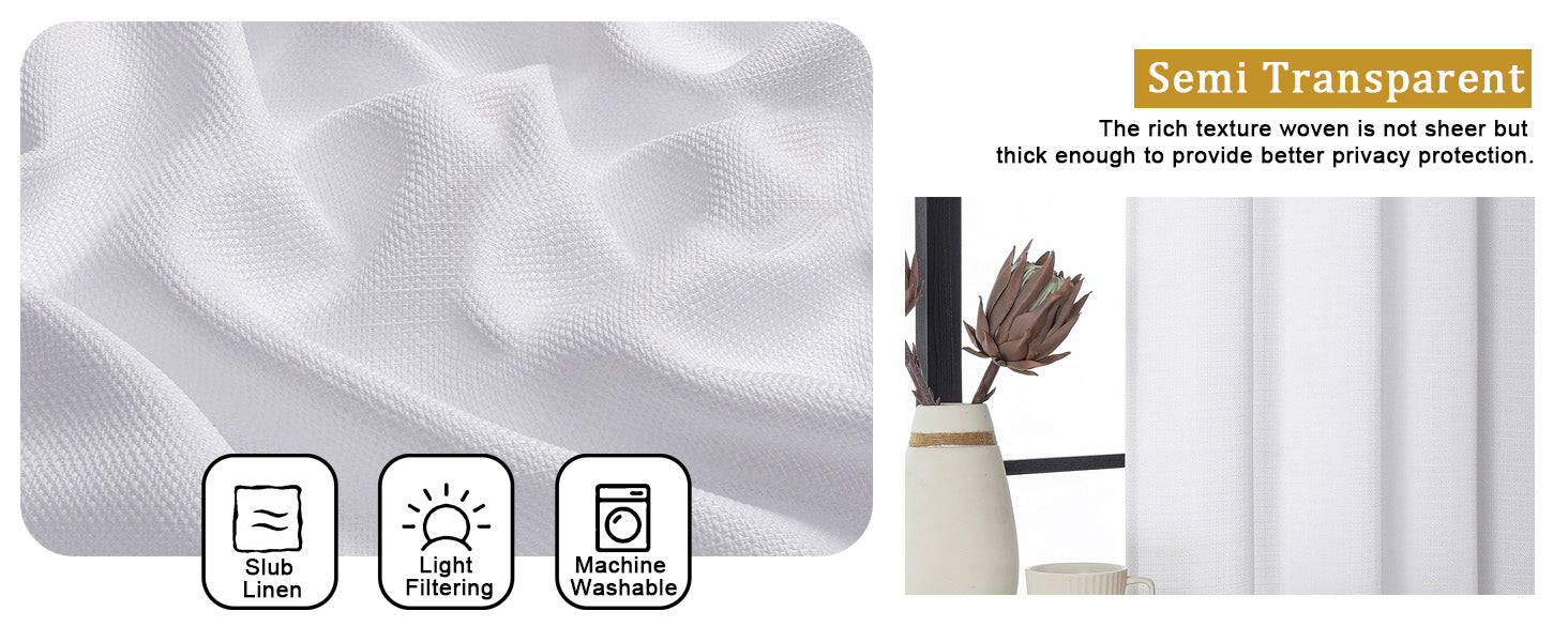 Black Curtains 63 Inch Length 2 Panels Set for Living Room Bedroom, Light Filtering Faux Linen Textured Soft Window Curtain, Airy Soft Rod Pocket cortinas para cuarto, 40Wx63L Inches, 2 Pcs